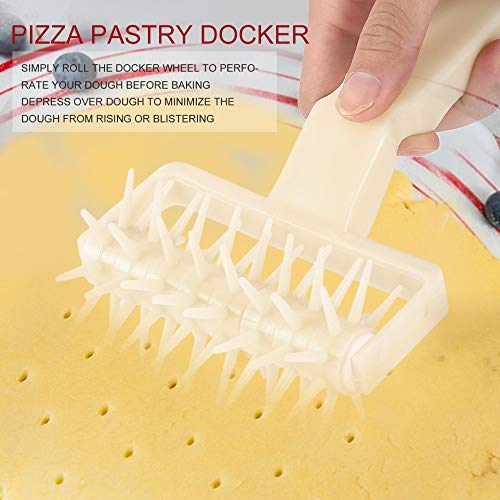 RoseYary Tarta de Pizza de plástico Pastelería Masa Docker Rodillo de Pizza Masa para Hornear Herramienta para Hornear