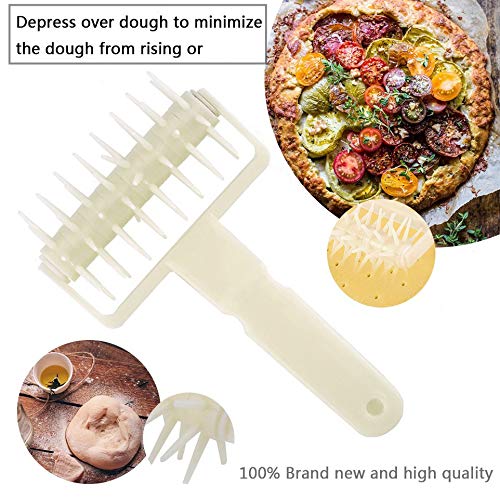 RoseYary Tarta de Pizza de plástico Pastelería Masa Docker Rodillo de Pizza Masa para Hornear Herramienta para Hornear