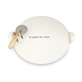 Mud Pie 4801025 - Piedra para pizza (talla única), color blanco