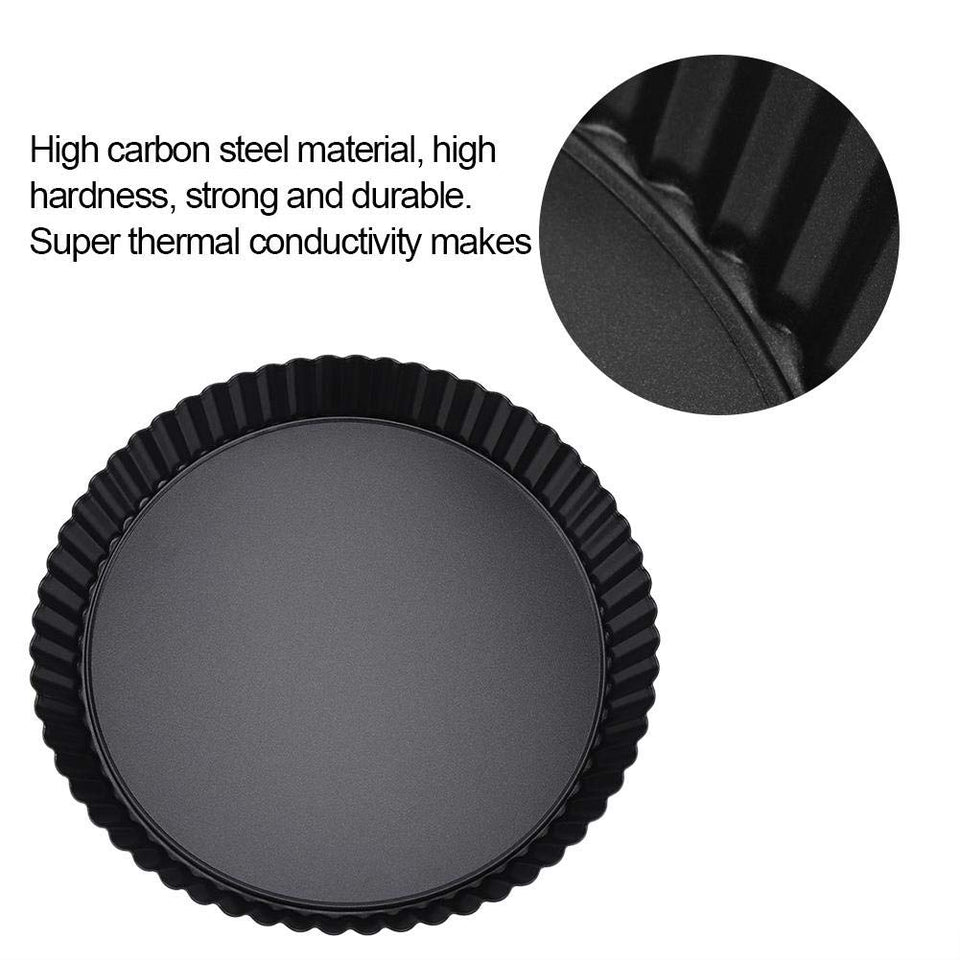 Bandeja de tarta extraíble, utensilios para hornear pizza antiadherente de 9 pulgadas Bandeja de tarta de fondo suelta extraíble Bandeja de placa Bandeja de fondo suelta