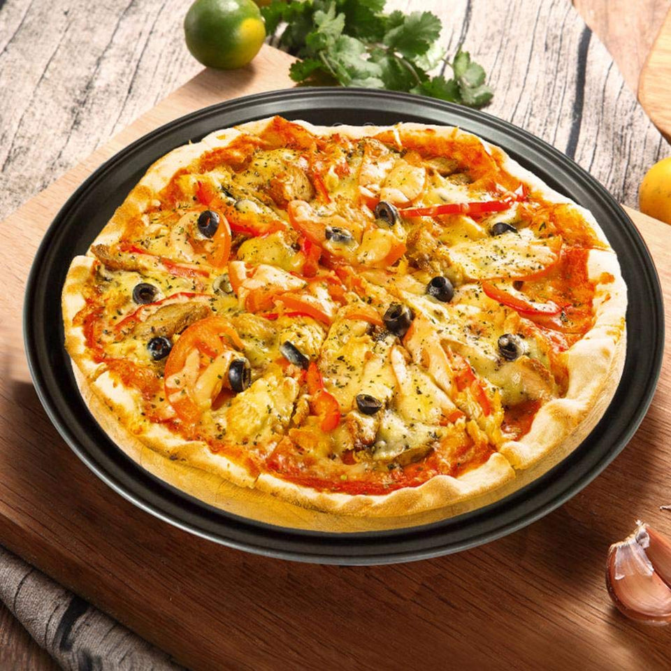 charola para hornear, 2 piezas, utensilio para hornear, 12 pulgadas, fácil de usar, charola para hornear pizza antiadherente