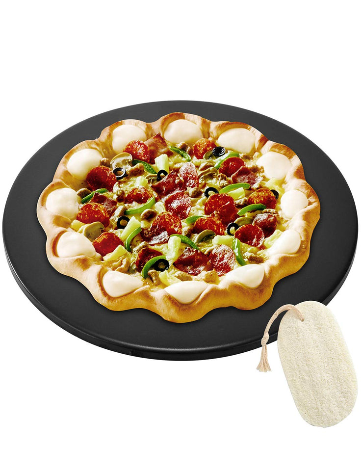 GOVOG - Piedra de pizza para horno, parrilla y barbacoa, Glaseado, 13 * 0.4 inch