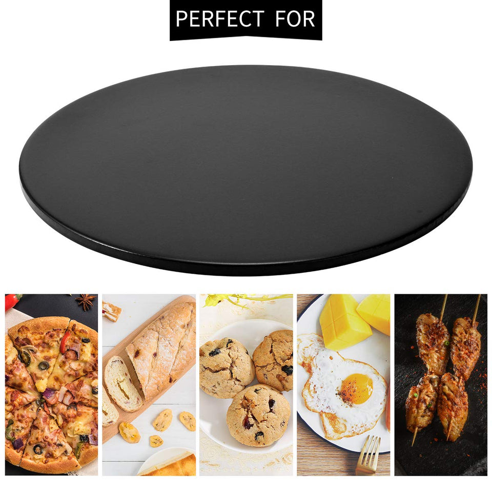 GOVOG - Piedra de pizza para horno, parrilla y barbacoa, Glaseado, 13 * 0.4 inch