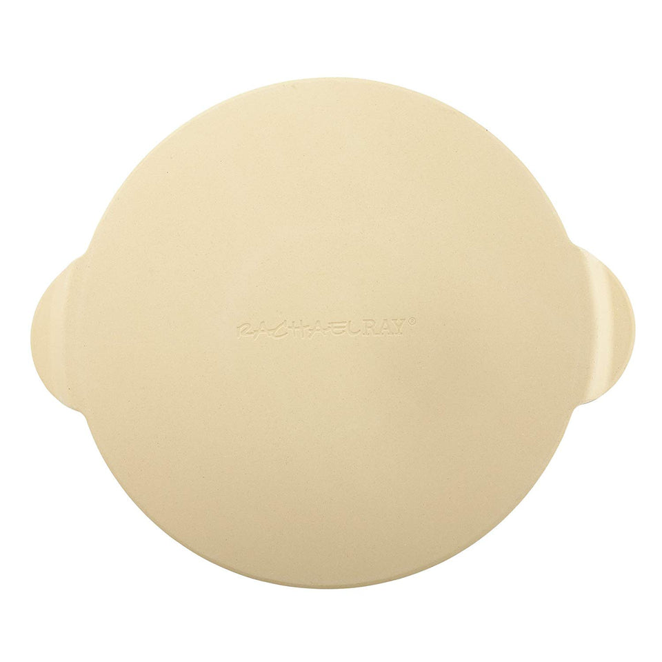 Rachael Ray Cucina piedra de cerámica para hornear pizza, 13.5 pulgadas, redonda, cordierita