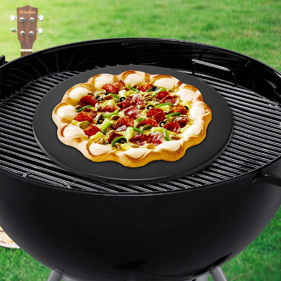 GOVOG - Piedra de pizza para horno, parrilla y barbacoa, Glaseado, 13 * 0.4 inch