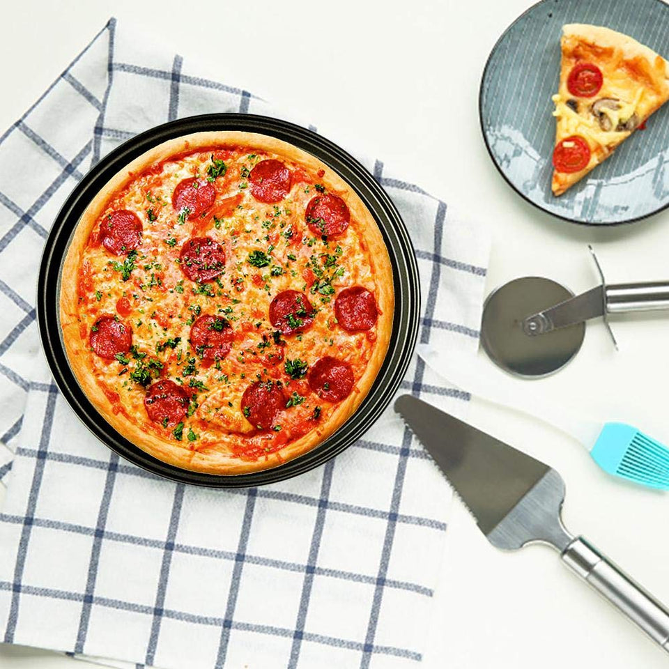 charola para hornear, 2 piezas, utensilio para hornear, 12 pulgadas, fácil de usar, charola para hornear pizza antiadherente
