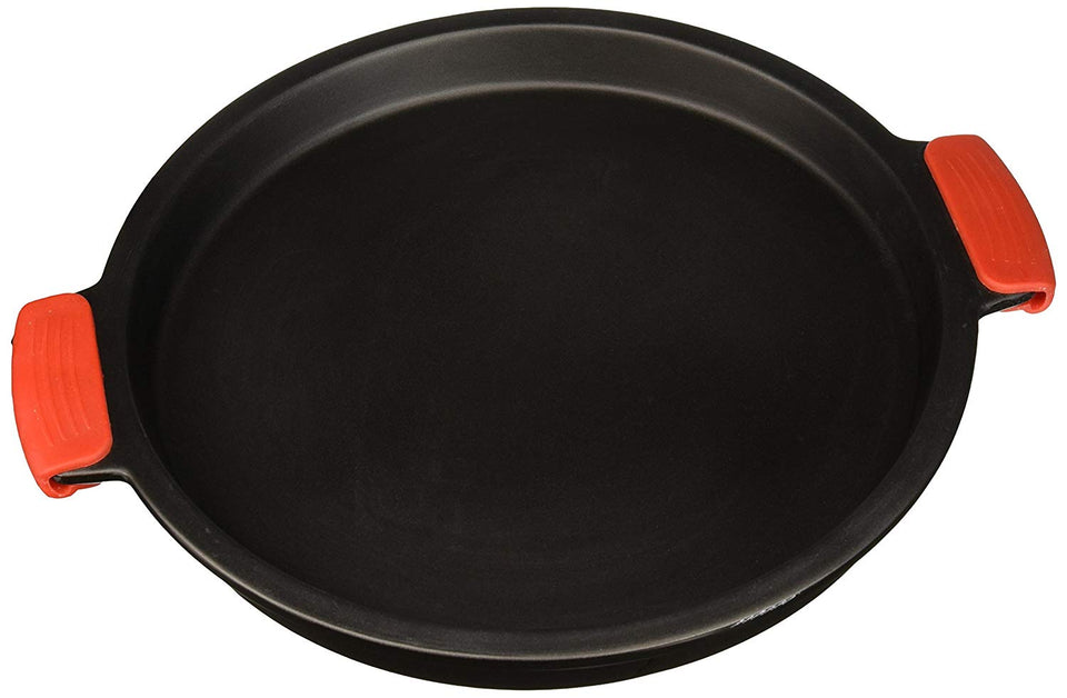 SuperStone - Piedra para pizza antiadherente con mango de silicona de fácil agarre (33 cm)