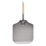 Kitchen Supply Pala de aluminio con mango de madera para pizza, Plateado, 1