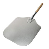 Kitchen Supply Pala de aluminio con mango de madera para pizza, Plateado, 1