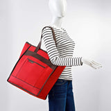 Rachael Ray Chillout Bolsa aislante, bolsa enfriadora para compras de alimentos, transporte de alimentos fríos y calientes, portones traseros, camping, playa, reutilizable, Rojo, Una talla, 1