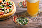 Fred 5228954 - Posavasos de pizza para bebidas, varios colores