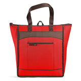 Rachael Ray Chillout Bolsa aislante, bolsa enfriadora para compras de alimentos, transporte de alimentos fríos y calientes, portones traseros, camping, playa, reutilizable, Rojo, Una talla, 1